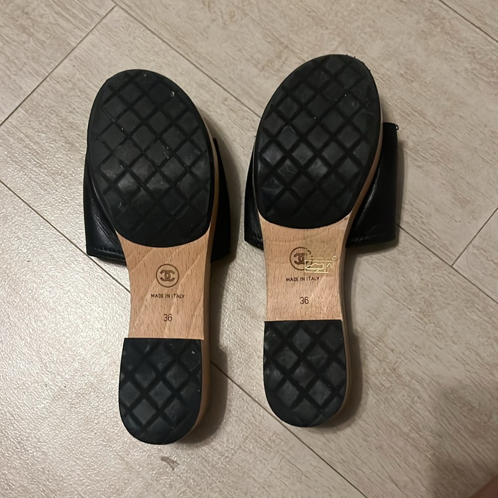 Authentic Chanel Camelia clogs size 36/6 - Picture 2 of 5